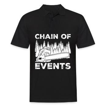 Chainsaw Chain Saw Lumberjack Fire Wood - Men's Polo Shirt - black - Front - Kai (181cm)