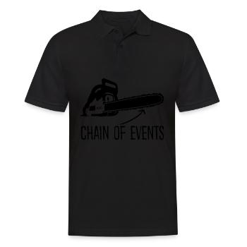 Chainsaw Fire Wood Chain Saw Lumberjack - Men's Polo Shirt - black - Front - Kai (181cm)