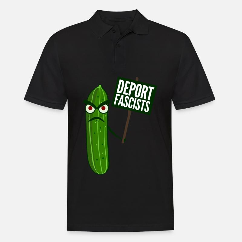 Respect Tolerance Humanity Antifascism - Männer Poloshirt - Schwarz
