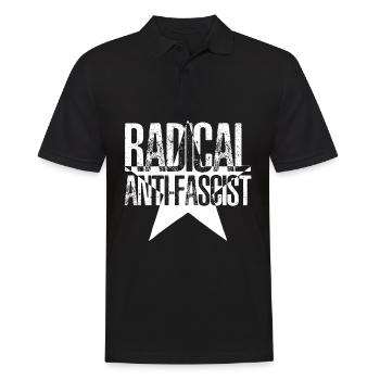 Punk Antifascism Respect - Männer Poloshirt - Schwarz - Vorne - Kai (181cm)