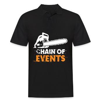 Chain Saw Lumberjack Fire Wood Chainsaw - Men's Polo Shirt - black - Front - Kai (181cm)
