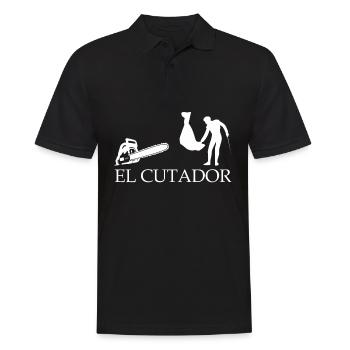 Chain Saw Lumberjack Chainsaw - Men's Polo Shirt - black - Front - Kai (181cm)