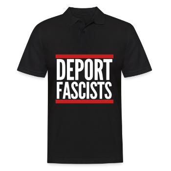 Antifaschismus Respekt Toleranz Menschlichkeit - Männer Poloshirt - Schwarz - Vorne - Kai (181cm)