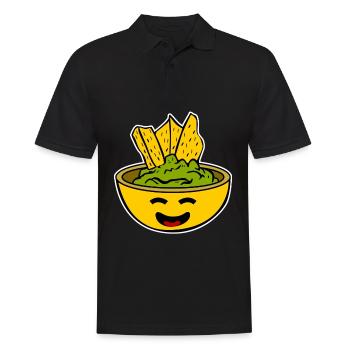 Guacamole Bowl Tortilla Chips Avocado - Men's Polo Shirt - black - Front - Kai (181cm)