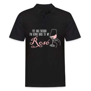 Rosé Wine Glasses Wine Drinker Vino - Männer Poloshirt - Schwarz - Vorne - Kai (181cm)