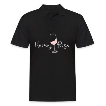 Rosé Wine Vino Glasses - Männer Poloshirt - Schwarz - Vorne - Kai (181cm)