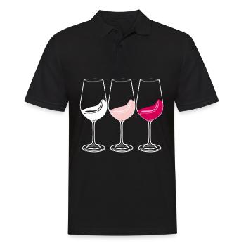 Wine Glasses Wine Drinker Vino - Men's Polo Shirt - black - Front - Kai (181cm)