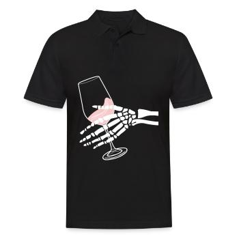 Red Wine Vino Rosé Wine Glasses - Männer Poloshirt - Schwarz - Vorne - Kai (181cm)