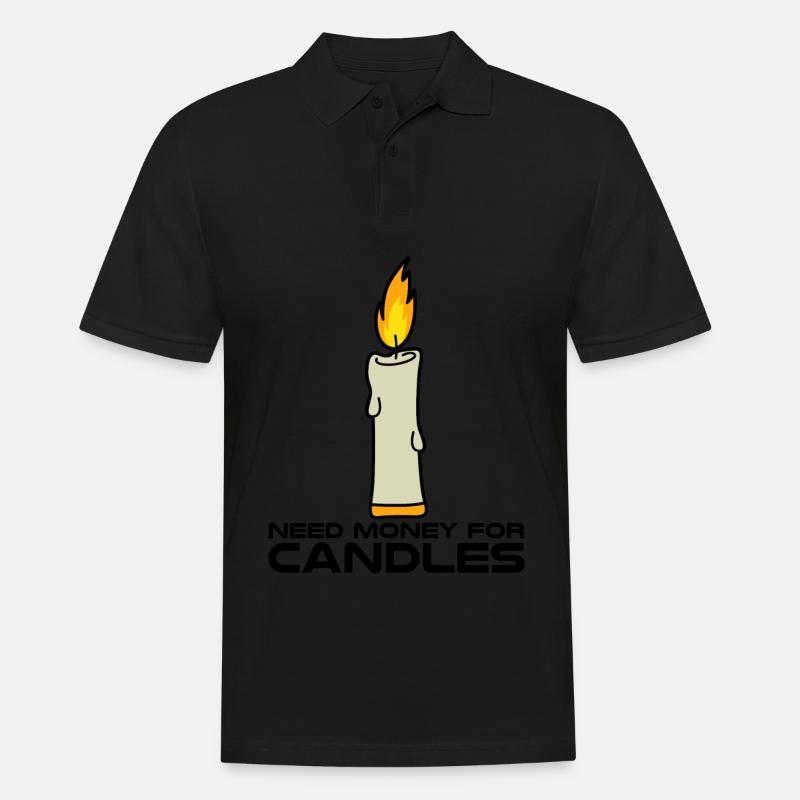 Candles Candle Candlemaking - Männer Poloshirt - Schwarz
