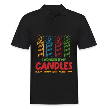 bougie cire bougie fabrication bougies colorées - Polo Homme - noir - Devant - Kai (181cm)