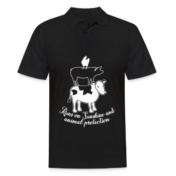 Protection des animaux de sauvetage - Polo Homme - noir - Devant - Kai (181cm)
