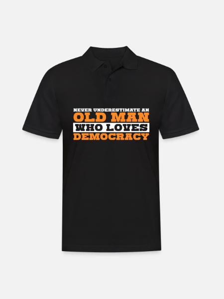 Democratic Democrat Elections Democracy - Männer Poloshirt - Schwarz
