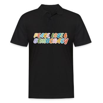 Élections démocratiques Démocratie - Polo Homme - noir - Devant - Kai (181cm)
