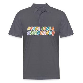 Élections démocratiques Démocratie - Polo Homme - charbon - Devant - Nico (186cm)