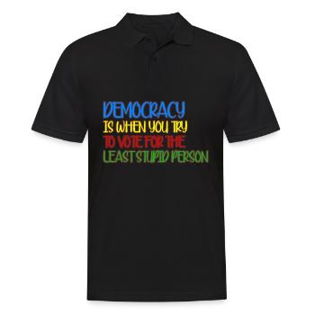 Élections Démocratie Démocratique - Polo Homme - noir - Devant - Kai (181cm)