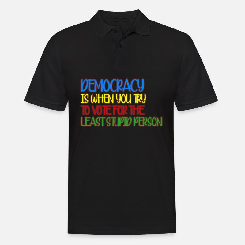 Elections Democracy Democratic - Männer Poloshirt - Schwarz