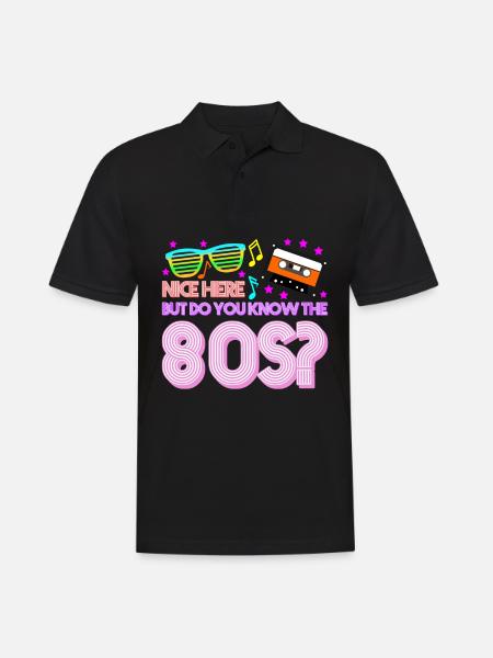 1980 Retro 80s - Men's Polo Shirt - black