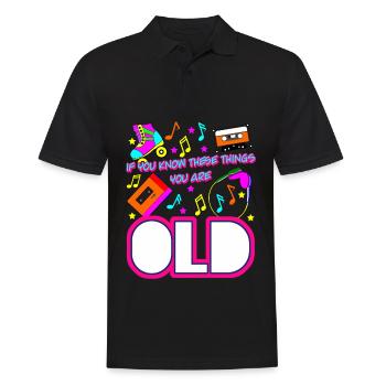 1980 Retro 80s Joke - Men's Polo Shirt - black - Front - Kai (181cm)