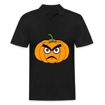 Grumpy Pumpkin Pumpkins - Men's Polo Shirt - black - Front - Kai (181cm)