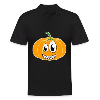 Pumpkins Crazy Pumpkin - Men's Polo Shirt - black - Front - Kai (181cm)
