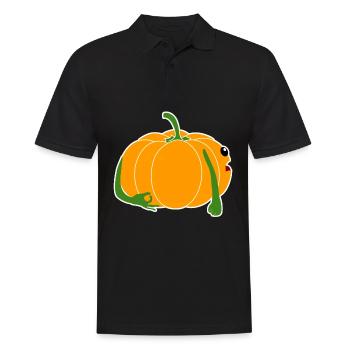 Pumpkins Joke Circle Game Pumpkin - Men's Polo Shirt - black - Front - Kai (181cm)