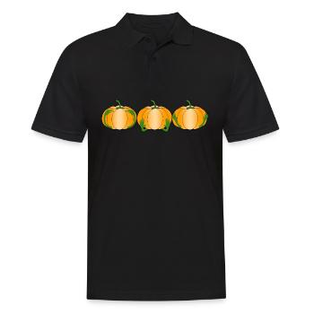 Pumpkin 3 Monkey Pumpkins - Men's Polo Shirt - black - Front - Kai (181cm)