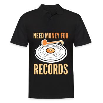 Player Disk Jockey Music Vinyl Record - Männer Poloshirt - Schwarz - Vorne - Kai (181cm)