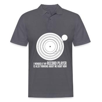 Tourne-disque vinyle - Polo Homme - charbon - Devant - Nico (186cm)