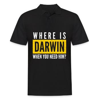 Misanthrope Darwin Award Darwinism - Men's Polo Shirt - black - Front - Kai (181cm)