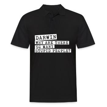 Darwin Award Darwinism Misanthrope - Men's Polo Shirt - black - Front - Kai (181cm)