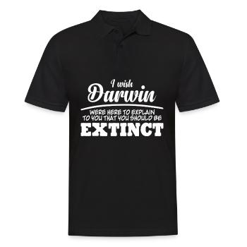 Darwin Award Darwinism Misanthrope - Men's Polo Shirt - black - Front - Kai (181cm)
