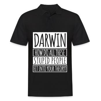 Misanthrope Darwin Award Joke Darwinism - Men's Polo Shirt - black - Front - Kai (181cm)