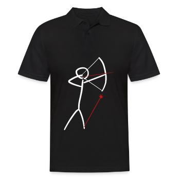 Archery Compound Bow Recurve Bow - Männer Poloshirt - Schwarz - Vorne - Kai (181cm)