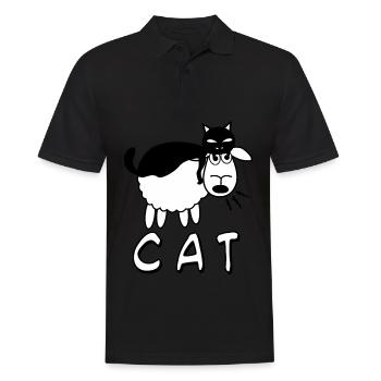 Blague sur les moutons - Polo Homme - noir - Devant - Kai (181cm)