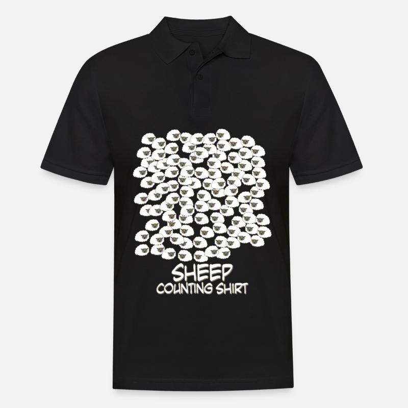 Counting Sheep - Männer Poloshirt - Schwarz