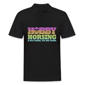 Hobby Horsing with Hobby Horse - Men's Polo Shirt - black - Front - Kai (181cm)