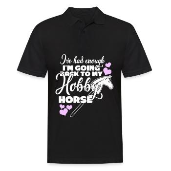 Hobby Équitation Hobby Horsing - Polo Homme - noir - Devant - Kai (181cm)