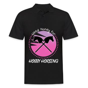 Hobby Cheval Hobby Équitation - Polo Homme - noir - Devant - Kai (181cm)