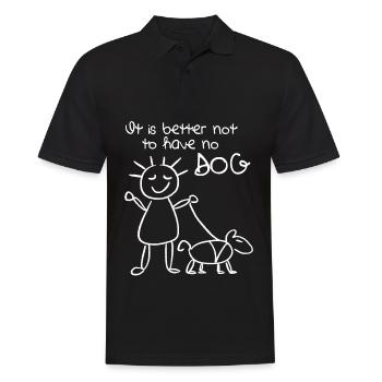 Chien Berger Blanc Teckel Chiens - Polo Homme - noir - Devant - Kai (181cm)