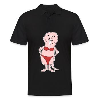 Naked Mole Rat Bikini - Männer Poloshirt - Schwarz - Vorne - Kai (181cm)