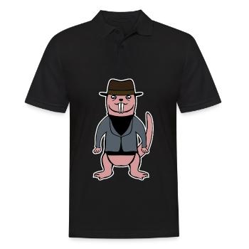 Not so Naked Mole Rat - Männer Poloshirt - Schwarz - Vorne - Kai (181cm)