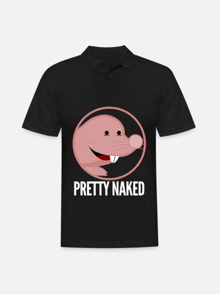 Pretty Naked Mole Rat - Men's Polo Shirt - black