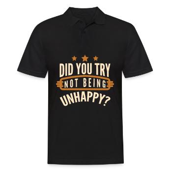 Misanthrope Goth Sarcasm Unhappy - Männer Poloshirt - Schwarz - Vorne - Kai (181cm)
