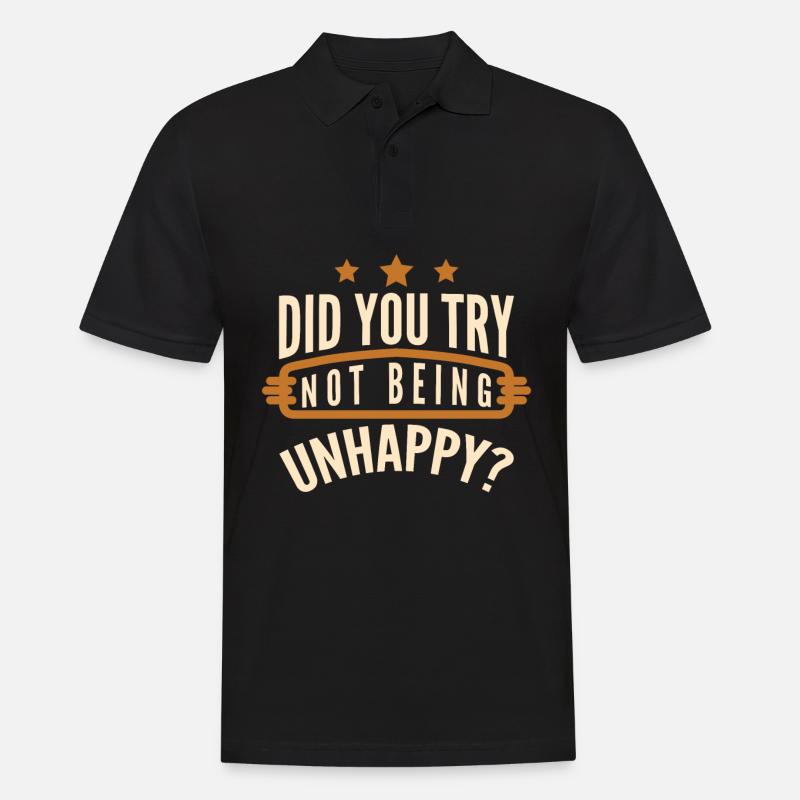 Misanthrope Goth Sarcasme Malheureux - Polo Homme - noir