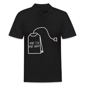 Tea Bag Tea Cup Tea Mug Teapot - Men's Polo Shirt - black - Front - Kai (181cm)