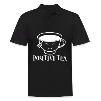 Tea Positive Bag Tea Cup Tea Mug Teapot - Men's Polo Shirt - black - Front - Kai (181cm)