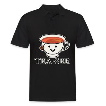Tea Mug Teapot Tea Bag Tea Cup - Men's Polo Shirt - black - Front - Kai (181cm)