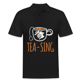 Tea Bag Tea Cup Tea Mug Teapot Teasing - Men's Polo Shirt - black - Front - Kai (181cm)