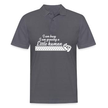 Pregnancy Mama Expecting Pregnant Baby - Männer Poloshirt - Anthrazit - Vorne - Nico (186cm)