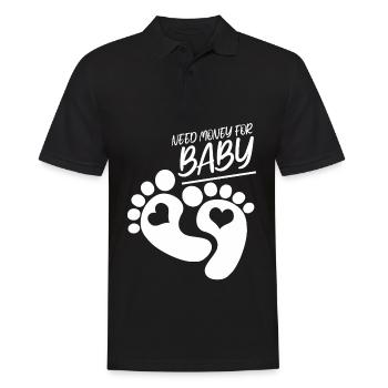 Femme enceinte, Bébé, Mère, Grossesse - Polo Homme - noir - Devant - Kai (181cm)